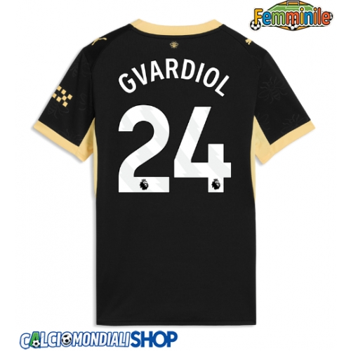 Maglie da calcio Manchester City Josko Gvardiol #24 Seconda Maglia Femminile 2026-27 Manica Corta
